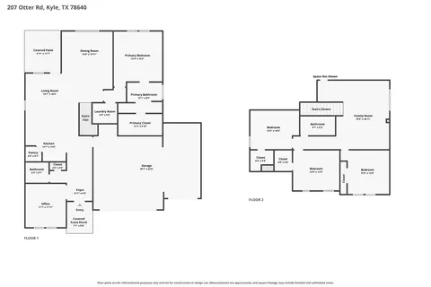 Floorplan - 207 Otter Rd, Kyle, TX 78640 photo 3 of 3