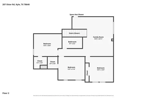 Floorplan - 207 Otter Rd, Kyle, TX 78640 photo 2 of 3