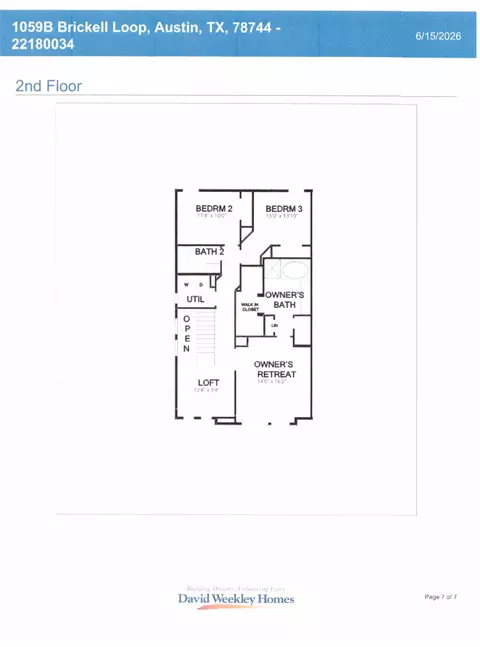 Floorplan - 1059 Brickell Loop # B, Austin, TX 78744 photo 2 of 2