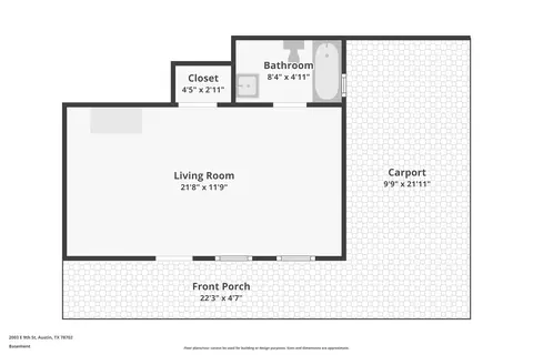 Floorplan - 2003 E 9th St, Austin, TX 78702 photo 1 of 4