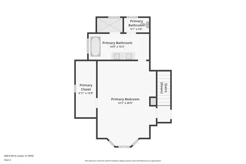 Floorplan - 2003 E 9th St, Austin, TX 78702 photo 3 of 4