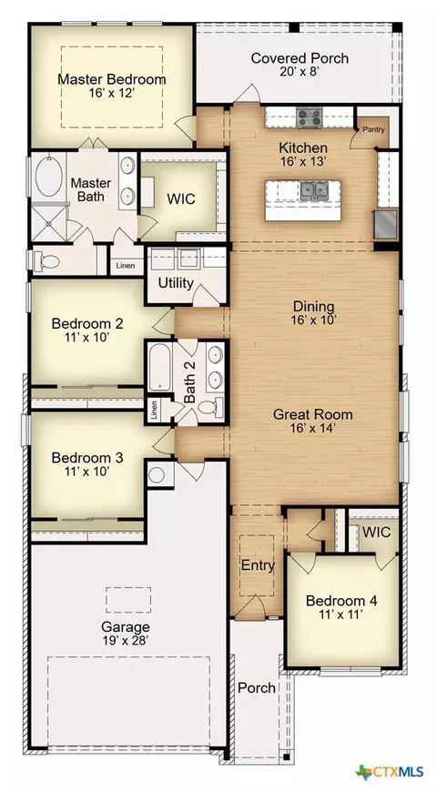 Floorplan - 7209 Touchstone Dr, Temple, TX 76502 photo 1 of 1