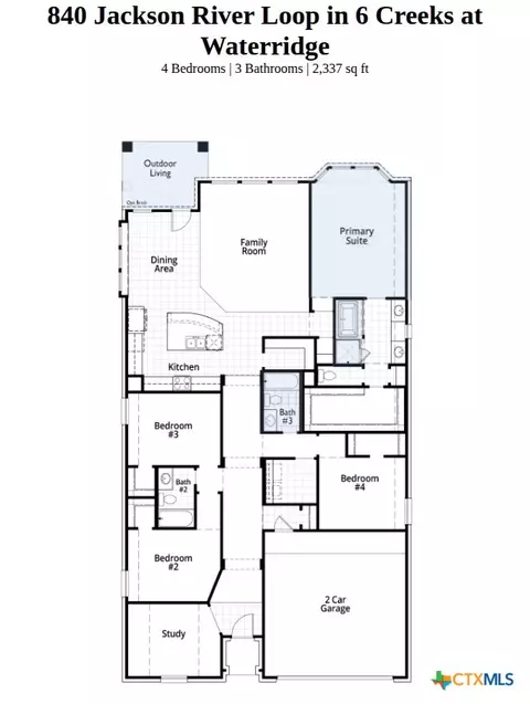 Floorplan - 840 Jackson River Loop, Kyle, TX 78640 photo 1 of 1