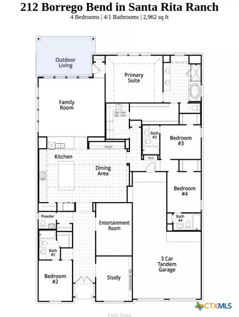 Floorplan - 212 Borrego Bnd, Liberty Hill, TX 78642 photo 1 of 1