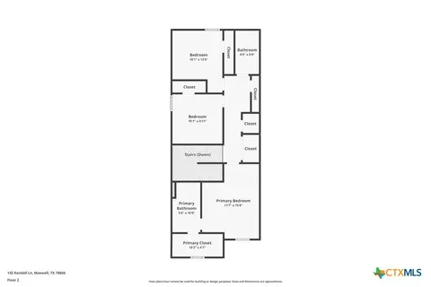 Floorplan - 132 Kendall Ln, Uhland, TX 78656 photo 2 of 3