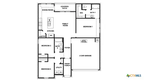Floorplan - 553 Hector Loop, Georgetown, TX 78626 photo 1 of 1