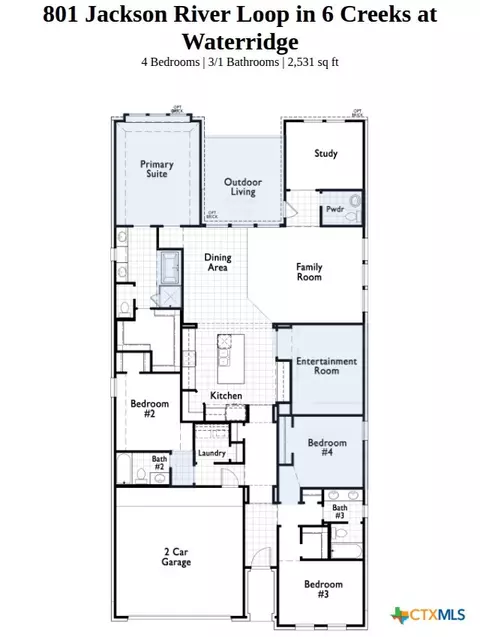 Floorplan - 801 Jackson River Loop, Kyle, TX 78640 photo 1 of 1