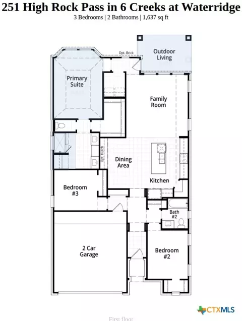 Floorplan - 251 High Rock Pass, Kyle, TX 78640 photo 1 of 1