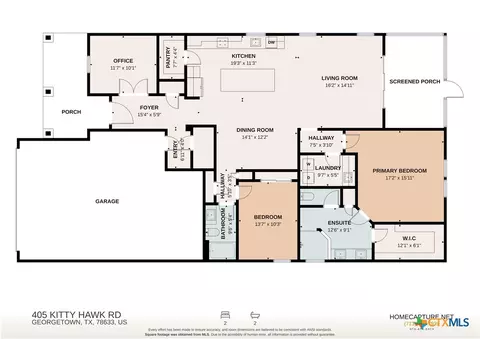 Floorplan - 405 Kitty Hawk Rd, Georgetown, TX 78633 photo 1 of 1