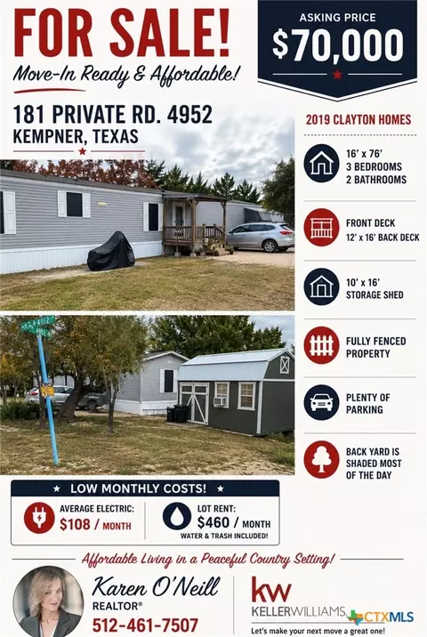 181 Private Road 4952, Kempner, TX 76539