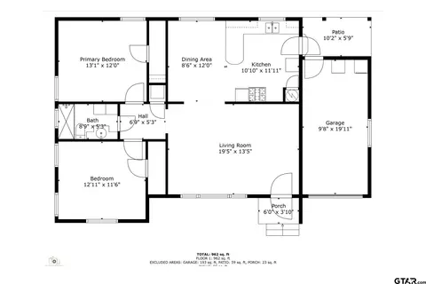 Floorplan - 415 Maple Dr, Terrell, TX 75160 photo 1 of 1