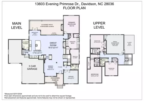 Floorplan - 13603 Evening Primrose Dr, Davidson, NC 28036 photo 1 of 1