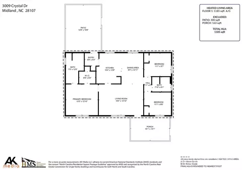 Floorplan - 3009 Crystal Dr, Midland, NC 28107 photo 1 of 1