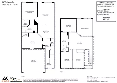Floorplan - 507 Sailview Dr, Tega Cay, SC 29708 photo 1 of 1