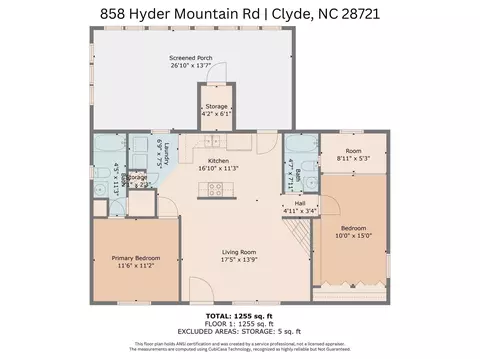 Floorplan - 858 Hyder Mountain Rd, Clyde, NC 28721 photo 2 of 2