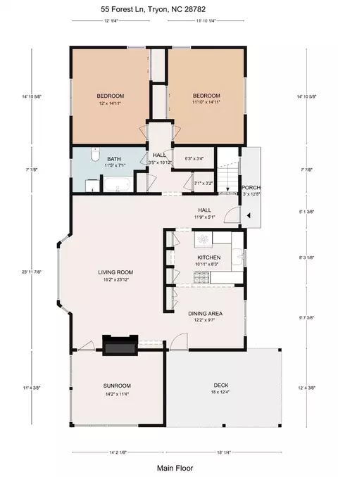 Floorplan - 55 Forest Ln, Tryon, NC 28782 photo 1 of 3