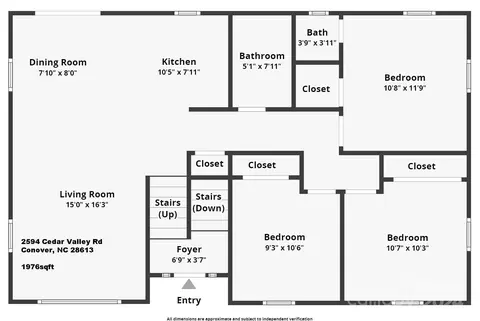 Floorplan - 2594 Cedar Valley Dr, Conover, NC 28613 photo 1 of 2