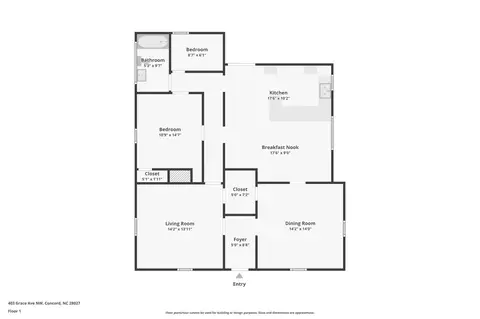 Floorplan - 403 Grace Ave, Concord, NC 28027 photo 1 of 1