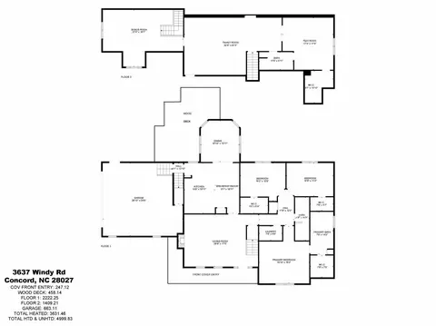 Floorplan - 3637 Windy Rd, Concord, NC 28027 photo 1 of 1
