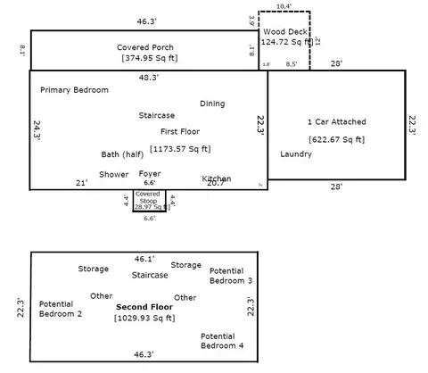 Floorplan - 122 Knight Ln, Lawndale, NC 28090 photo 3 of 3