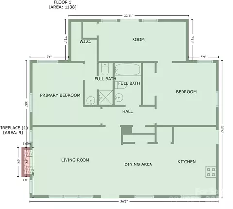 Floorplan - 509 Engleside St, Monroe, NC 28110 photo 1 of 1