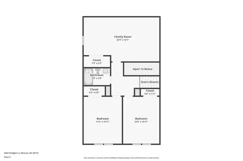 Floorplan - 2033 Twilight Ln, Monroe, NC 28110 photo 2 of 3