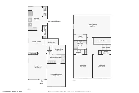 Floorplan - 2033 Twilight Ln, Monroe, NC 28110 photo 3 of 3