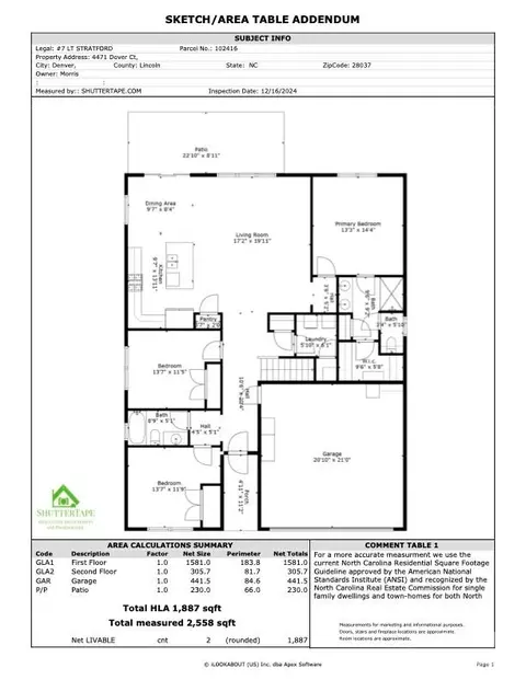 Floorplan - 4471 Dover Ct, Denver, NC 28037 photo 1 of 2