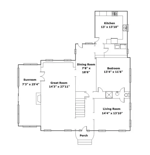 Floorplan - 402 E Arch St, Lancaster, SC 29720 photo 1 of 2