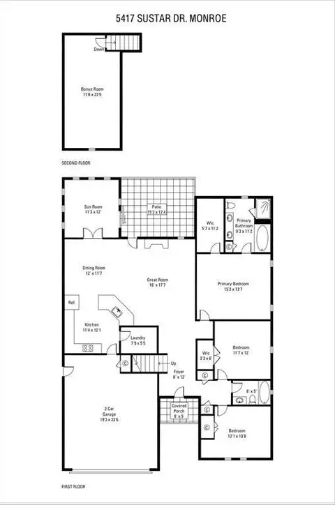 Floorplan - 5417 Sustar Dr, Monroe, NC 28110 photo 1 of 1