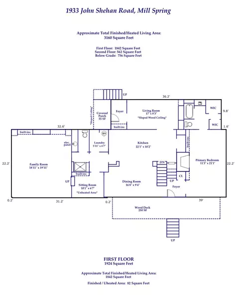 Floorplan - 1933 John Shehan Rd, Mill Spring, NC 28756 photo 1 of 3