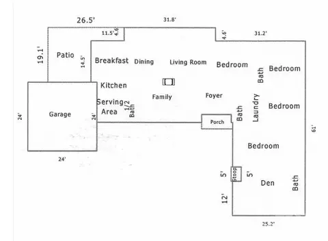 Floorplan - 906 Forest Dr, Lancaster, SC 29720 photo 1 of 1