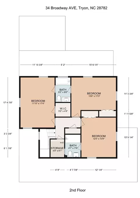 Floorplan - 34 Broadway Ave, Tryon, NC 28782 photo 2 of 3