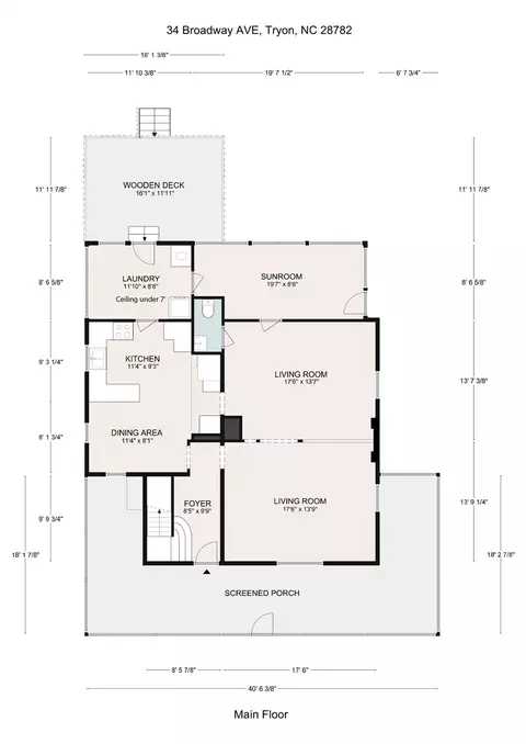 Floorplan - 34 Broadway Ave, Tryon, NC 28782 photo 1 of 3