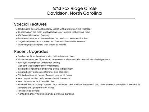 Other - 6743 Fox Ridge Cir, Davidson, NC 28036 photo 14 of 14