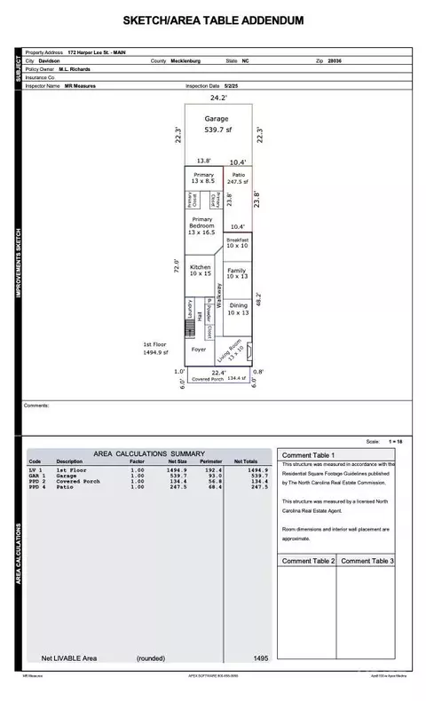 Floorplan - 172 Harper Lee St, Davidson, NC 28036 photo 1 of 2