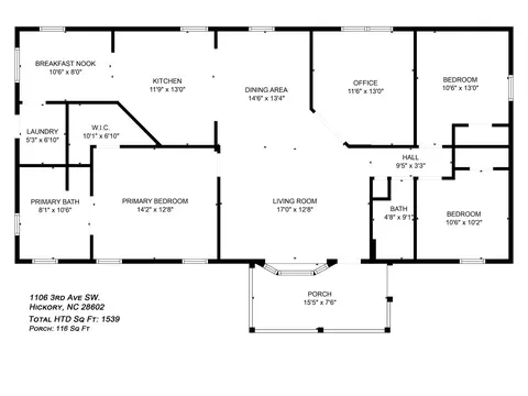 Floorplan - 1106 3rd Sw Ave SW, Hickory, NC 28602 photo 1 of 1