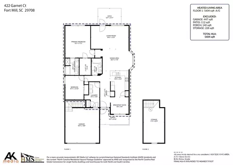 Floorplan - 422 Garnet Ct, Fort Mill, SC 29708 photo 1 of 1