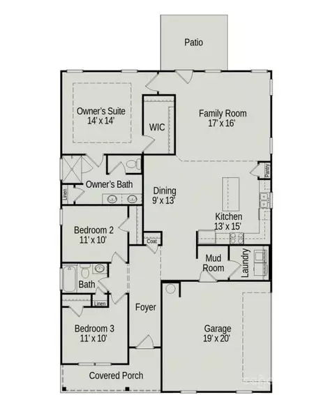 Floorplan - 523 Hullview Vis, Monroe, NC 28110 photo 1 of 1