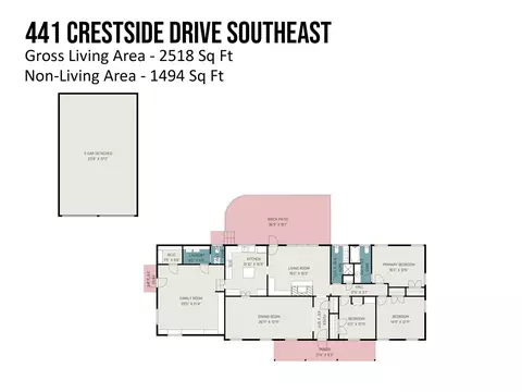 Floorplan - 441 Crestside Se Dr SE, Concord, NC 28025 photo 1 of 1