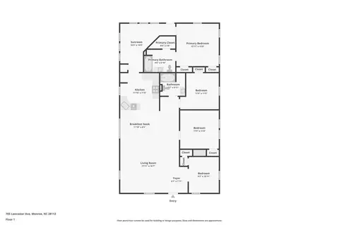 Floorplan - 705 Lancaster Ave, Monroe, NC 28112 photo 1 of 1