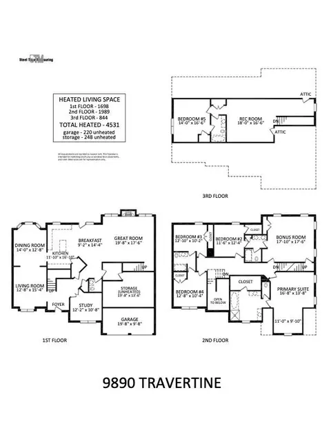 Floorplan - 9890 Travertine Trl, Davidson, NC 28036 photo 1 of 1