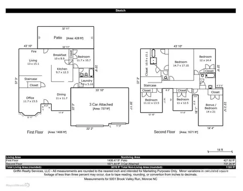 Floorplan - 5001 Brook Valley Run, Monroe, NC 28110 photo 1 of 1