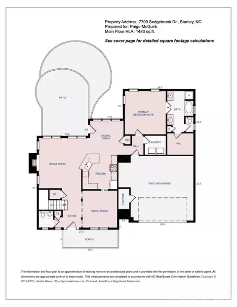 Floorplan - 7709 Sedgebrook E Dr E, Stanley, NC 28164 photo 1 of 2