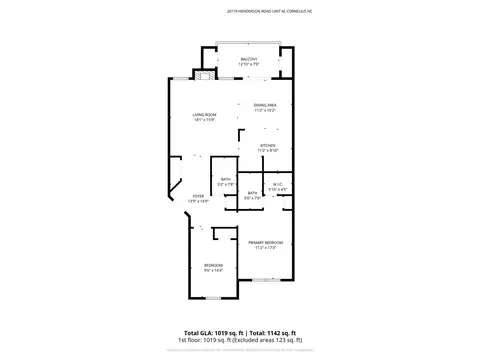 Floorplan - 20119 Henderson M Rd #M, Cornelius, NC 28031 photo 1 of 1