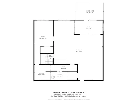 Floorplan - 13006 Hazelbrook Ln, Cornelius, NC 28031 photo 4 of 5