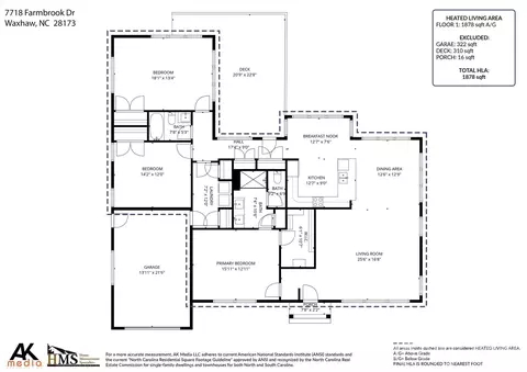 Floorplan - 7718 Farmbrook Dr, Waxhaw, NC 28173 photo 1 of 1