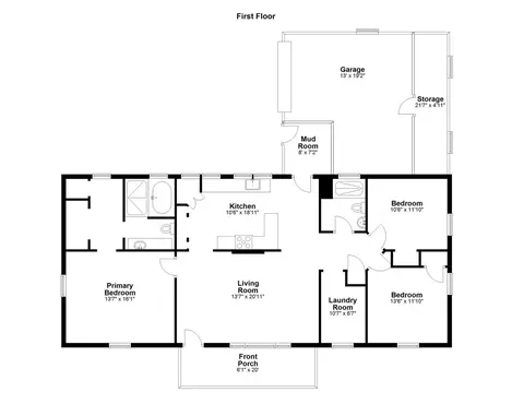 Floorplan - 2519 Arnold Dr, Monroe, NC 28110 photo 1 of 1