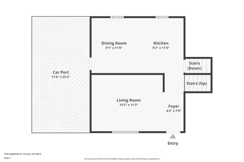 Floorplan - 3730 Sedgefield Dr, Conover, NC 28613 photo 3 of 4