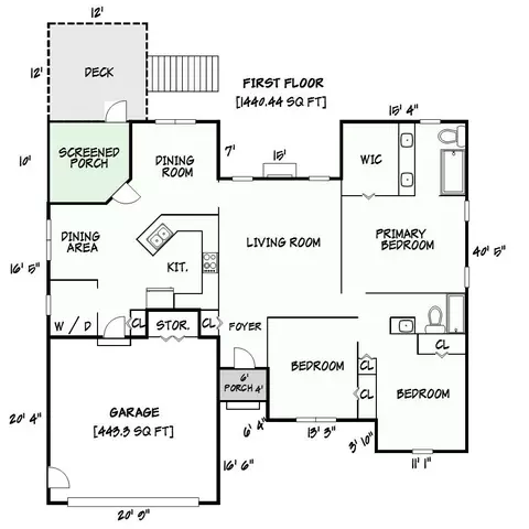 Floorplan - 3410 Overbrook Dr, Conover, NC 28613 photo 1 of 1